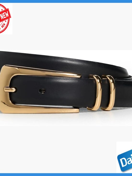 Women\'s Leather Belt with Buckle Closure, X-Large Size main image 4